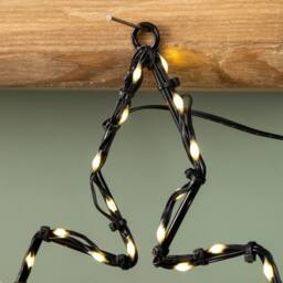 Samuel Alexander 50cm x 44cm FlexiBrights Christmas Snowflake with 165 White LEDs in Black - Size: 50 cm x 44 cm - thumbnail 4