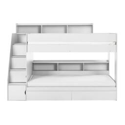 Cheshire Pine Staircase Bunk All White - Single (90cm) - thumbnail 4