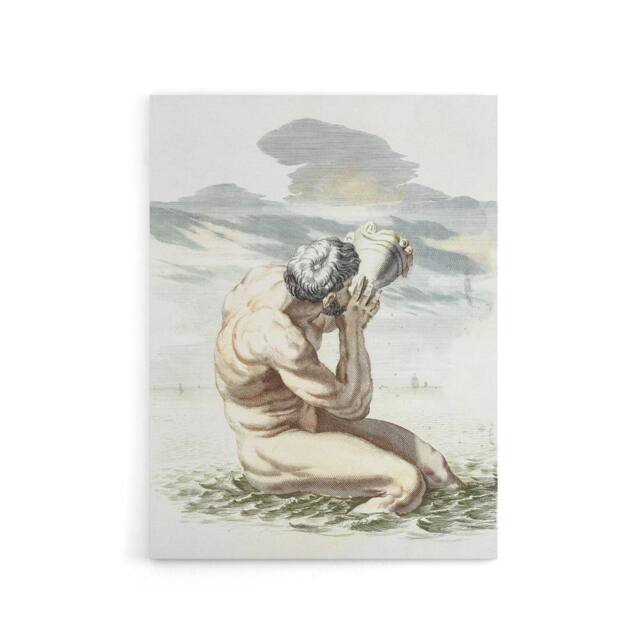 "Artery8 Triton Blows On The Conch Shell Johan Teyler Canvas Wall Art in White - Size: W18"" x H24""" - image 1