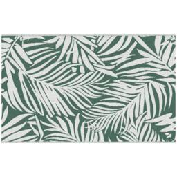 OUTSUNNY Outdoor Rug, 1.5 x 2.4m Patio Floor Mat, Green & White - Size: 155 cm x 230 cm - thumbnail 2
