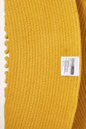 Homescapes Crochet Braided Round Rug in Mustard - Size: 70 cm diameter - thumbnail 5
