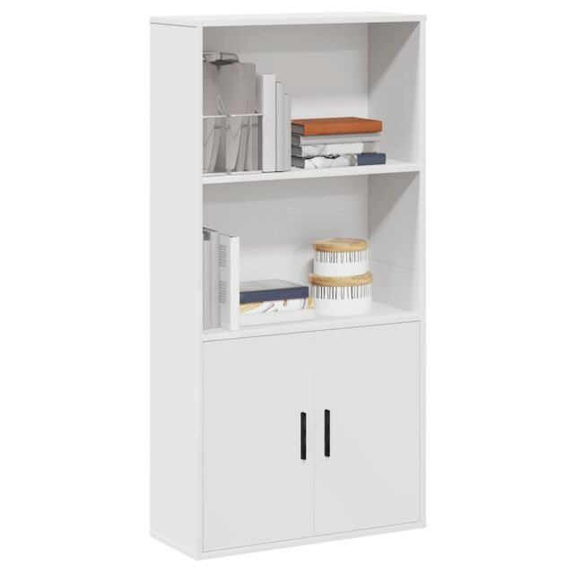 Berkfield Home Bookcase White 60x24x120 cm Engineered Wood - Size: 60 x 24 x 120 cm - image 1