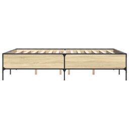 Berkfield Home Bed Frame without Mattress Sonoma Oak 120x200 cm in Brown - Size: Small Double - thumbnail 5