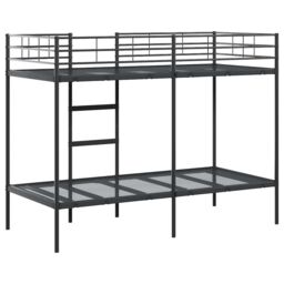 Berkfield Home Bunk Bed without Mattress Black 90x200 cm Steel - thumbnail 7