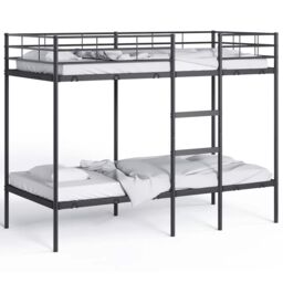 Berkfield Home Bunk Bed without Mattress Black 90x200 cm Steel - thumbnail 4