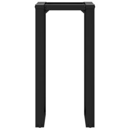Berkfield Home Dining Table Legs O-Frame 40x40x73 cm Steel in Black - Size: 40 x 40 x 73 cm - thumbnail 4