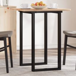 Berkfield Home Dining Table Legs O-Frame 40x40x73 cm Steel in Black - Size: 40 x 40 x 73 cm - thumbnail 3