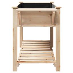 Berkfield Home Stylish Garden Planter with Shelves 155x59x76 cm Solid Wood Fir in Beige - Size: 155 x 59 x 76 cm - thumbnail 6