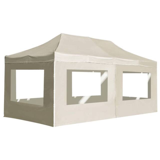 Berkfield Home Professional Folding Party Tent with Walls Aluminium 6x3 m Cream in Beige - image 1