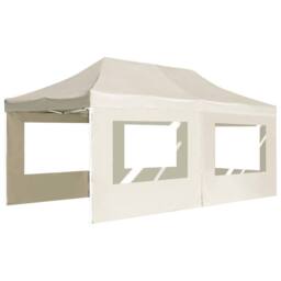 Berkfield Home Professional Folding Party Tent with Walls Aluminium 6x3 m Cream in Beige - thumbnail 3