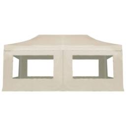 Berkfield Home Professional Folding Party Tent with Walls Aluminium 6x3 m Cream in Beige - thumbnail 4