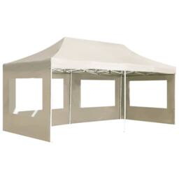 Berkfield Home Professional Folding Party Tent with Walls Aluminium 6x3 m Cream in Beige - thumbnail 2