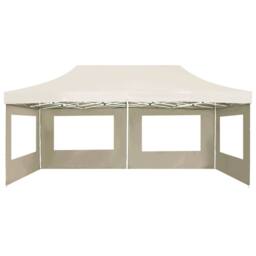 Berkfield Home Professional Folding Party Tent with Walls Aluminium 6x3 m Cream in Beige - thumbnail 5