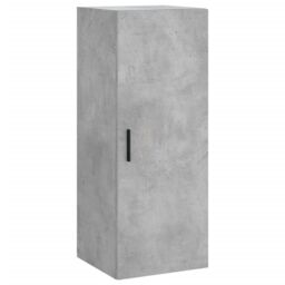 Berkfield Home Highboard Concrete Grey 34.5x34x180 cm Engineered Wood - thumbnail 5