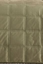 Soiree 'Brighton Square' Soft Velvet Box Stitched Duvet Cover Set in Green - Size: Double - thumbnail 3
