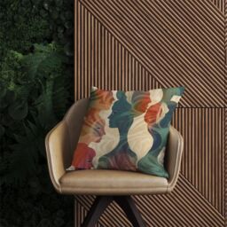 Warren Reed - Designer Coloured Silhouette Outdoor Cushion in Green - Size: 45 cm x 45 cm - thumbnail 2