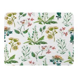 Benjamin Tate Design Watercolour Leaves & Flowers Blanket in Natural - Size: 120 cm x 150 cm - thumbnail 1