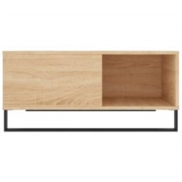 Berkfield Home Coffee Table Sonoma Oak 80x80x36.5 cm Engineered Wood in Brown - thumbnail 5