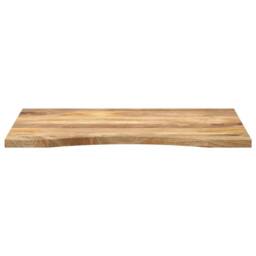 Berkfield Home Desk Top with Curve 100x60x2.5 cm Solid Wood Rough Mango in Brown - thumbnail 3
