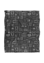 Batman Be Vigilant Pattern Officially Licensed Silky Touch Super Soft Throw Blanket 152x127 cm in White - thumbnail 1