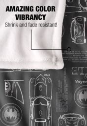 Batman Be Vigilant Pattern Officially Licensed Silky Touch Super Soft Throw Blanket 152x127 cm in White - thumbnail 4