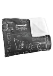 Batman Be Vigilant Pattern Officially Licensed Silky Touch Super Soft Throw Blanket 152x127 cm in White - thumbnail 3