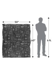 Batman Be Vigilant Pattern Officially Licensed Silky Touch Super Soft Throw Blanket 152x127 cm in White - thumbnail 5
