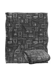 Batman Be Vigilant Pattern Officially Licensed Silky Touch Super Soft Throw Blanket 152x127 cm in White - thumbnail 2