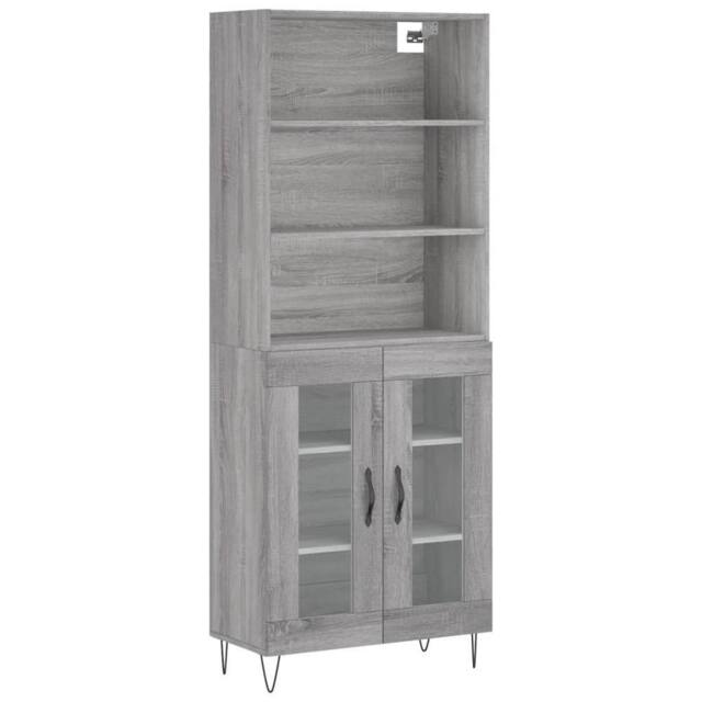 Berkfield Home Highboard Grey Sonoma 69.5x34x180 cm Engineered Wood - image 1