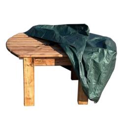 Charles Taylor Deluxe Fitted Coffee Table Cover - Fully Assembled in Green - thumbnail 1