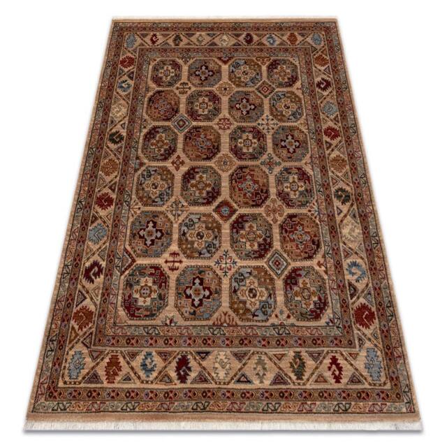RugsX Wool Keshan Rug in Beige - Size: 80 cm x 145 cm - image 1