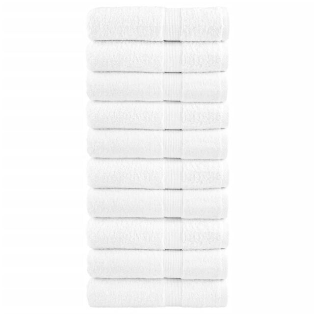 Berkfield Home Premium Bath Towels SOLUND 10pcs White 100x150cm 600gsm - image 1