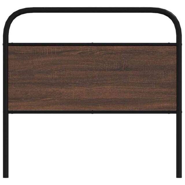 Berkfield Home Headboard Brown Oak 90 cm Steel & Engineered Wood - image 1