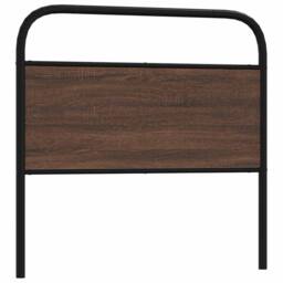 Berkfield Home Headboard Brown Oak 90 cm Steel & Engineered Wood - thumbnail 2
