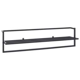 Berkfield Home Towel Rack Black 95x25x22 cm Iron - Size: 95 x 25 x 22 cm - thumbnail 3
