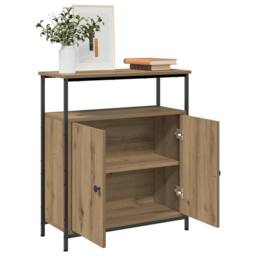 Berkfield Home Sideboard Artisan Oak 70x30x80 cm Engineered Wood in Brown - Size: 70 x 30 x 80 cm - thumbnail 4