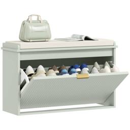 Kelvenix Shoe Bench green 80W x 26D x 47.5H cm - Size: 0.6m2 - thumbnail 1