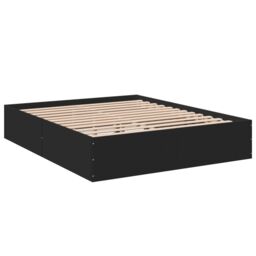 Berkfield Home Bed Frame without Mattress Black 150x200 cm King Size - thumbnail 6