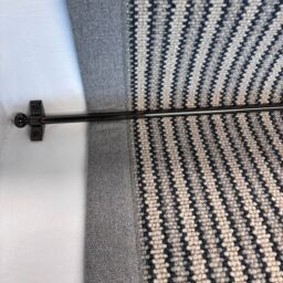 RainbowHome Devonian Stripe Raleigh Wool Stair Runner With 100% Cotton Grey Border in Dark Navy - Size: 65 cm x 700 cm - thumbnail 3