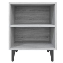 Berkfield Home Bed Cabinet with Metal Legs Grey Sonoma 40x30x50 cm - Size: 40 x 30 x 50 cm - thumbnail 4