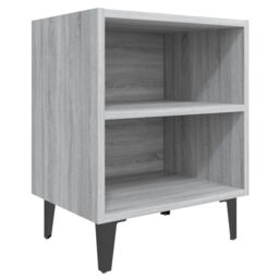 Berkfield Home Bed Cabinet with Metal Legs Grey Sonoma 40x30x50 cm - Size: 40 x 30 x 50 cm - thumbnail 2