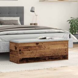 Berkfield Home Storage Box - Old Wood, 102x35x35 cm, Made from Engineered Wood in Brown - Size: 102 x 35 x 35 cm - thumbnail 4