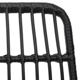 Berkfield Home Beautiful 5 Piece Garden Dining Set Black Poly Rattan - thumbnail 6