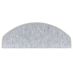 Berkfield Home Carpet Stair Treads 15 pcs Light Grey 65x24x4 cm - Size: Medium - thumbnail 6