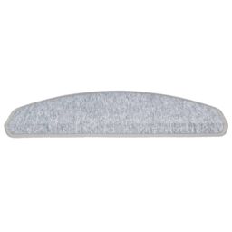 Berkfield Home Carpet Stair Treads 15 pcs Light Grey 65x24x4 cm - Size: Medium - thumbnail 4