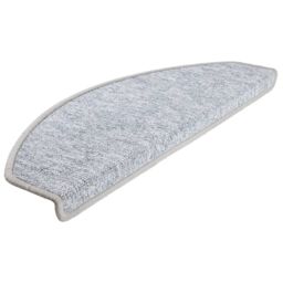 Berkfield Home Carpet Stair Treads 15 pcs Light Grey 65x24x4 cm - Size: Medium - thumbnail 3