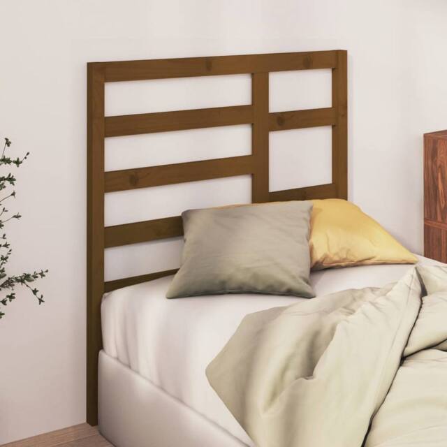 Berkfield Home Beautiful Bed Headboard Honey Brown 106x4x104 cm Solid Wood Pine - Size: 106 x 4 x 104 cm - image 1