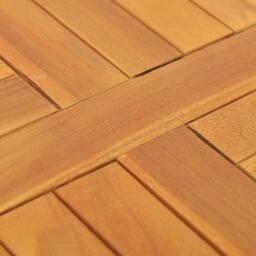 Berkfield Home Table Top Solid Teak Wood Round 2.5 cm 50 cm in Brown - thumbnail 5