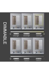 Living and Home 50×70cm Black LED Rectangular Bathroom Wall Mirror - Front LED Lighting, Anti-Fog, Touch Control & 3-Colour Dimming - thumbnail 4