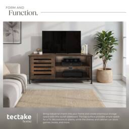 tectake Tv Stand Galway in Brown - Size: 110 cm - thumbnail 4